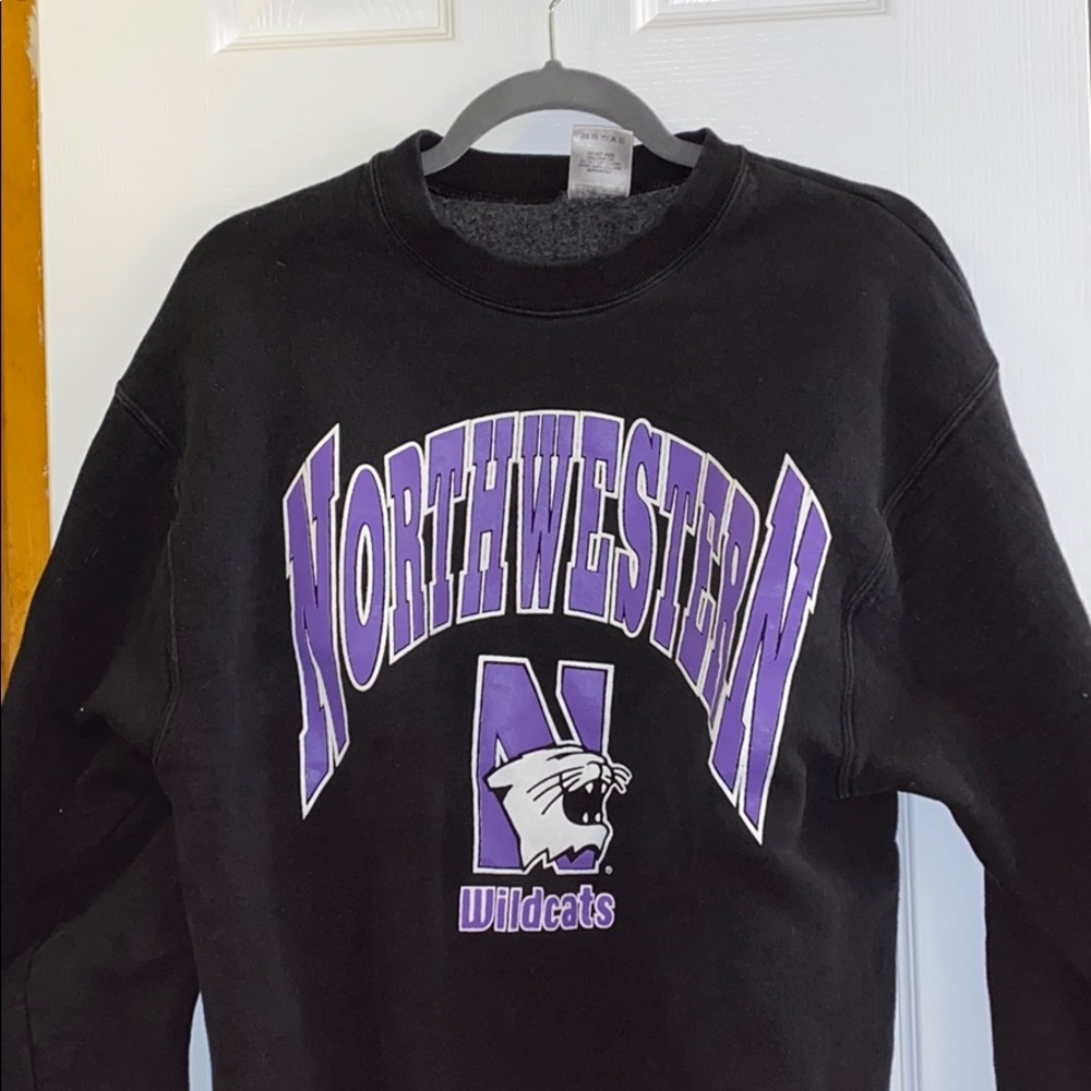 Northwestern wildcats vintage crew neck